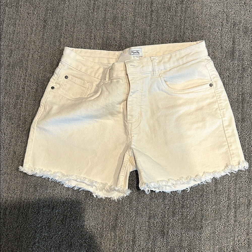 Myra Bag Cream Denim Shorts